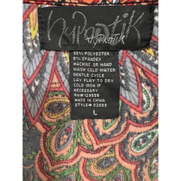 Hypnotik Paisley Dress Polyester/Spandex Size Large - Picture 4 of 6